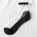 2 PAIRS TRANSPARENT PEARL SOCKS