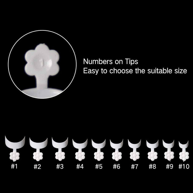 100 PCS/SET WHITE FRENCH MANICURE AND FAST DRYING NAIL GLUE