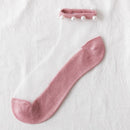 2 PAIRS TRANSPARENT PEARL SOCKS