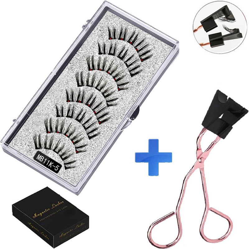 4 PAIRS MAGNETIC EYELASHES™ + NATURAL CURVED EYELASH APPLICATOR