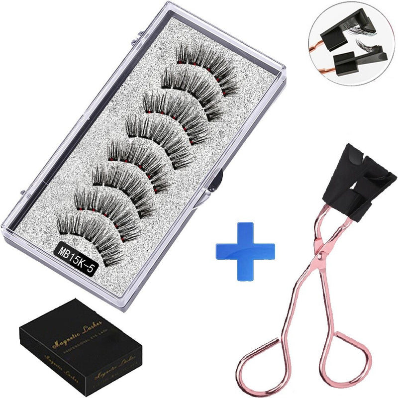 4 PAIRS MAGNETIC EYELASHES™ + NATURAL CURVED EYELASH APPLICATOR