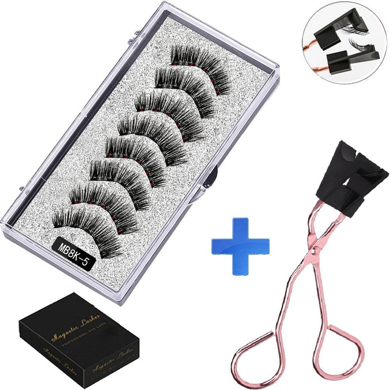 4 PAIRS MAGNETIC EYELASHES™ + NATURAL CURVED EYELASH APPLICATOR