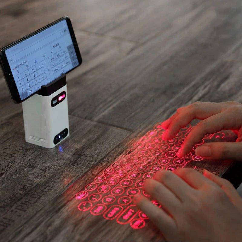 BLUETOOTH VIRTUAL LASER KEYBOARD PHONE HOLDER