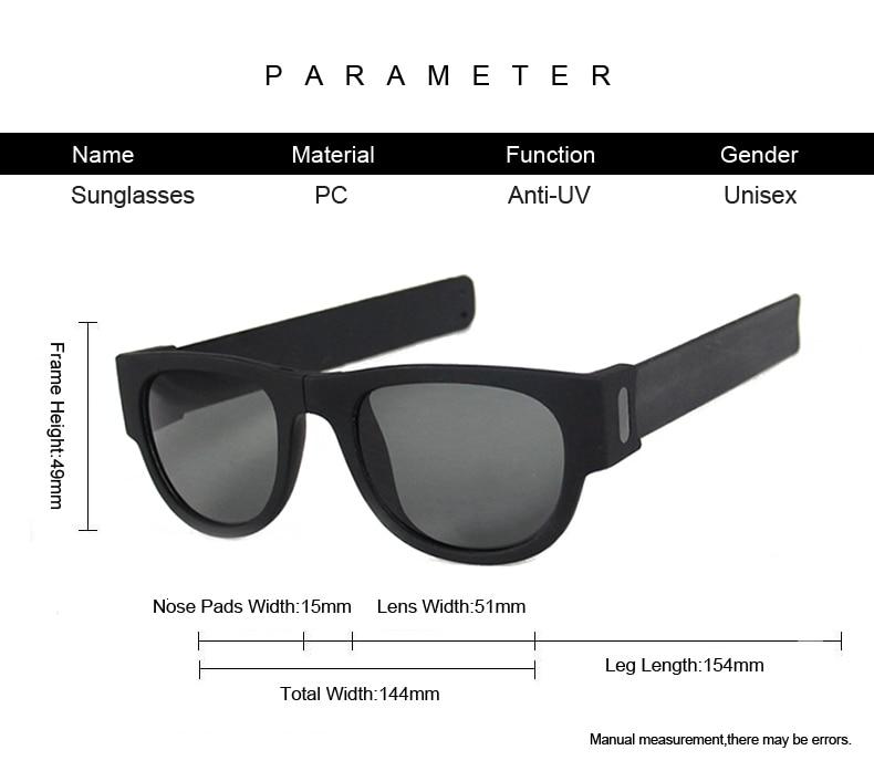 FOLDING ROLL WRISTBAND SUNGLASSES