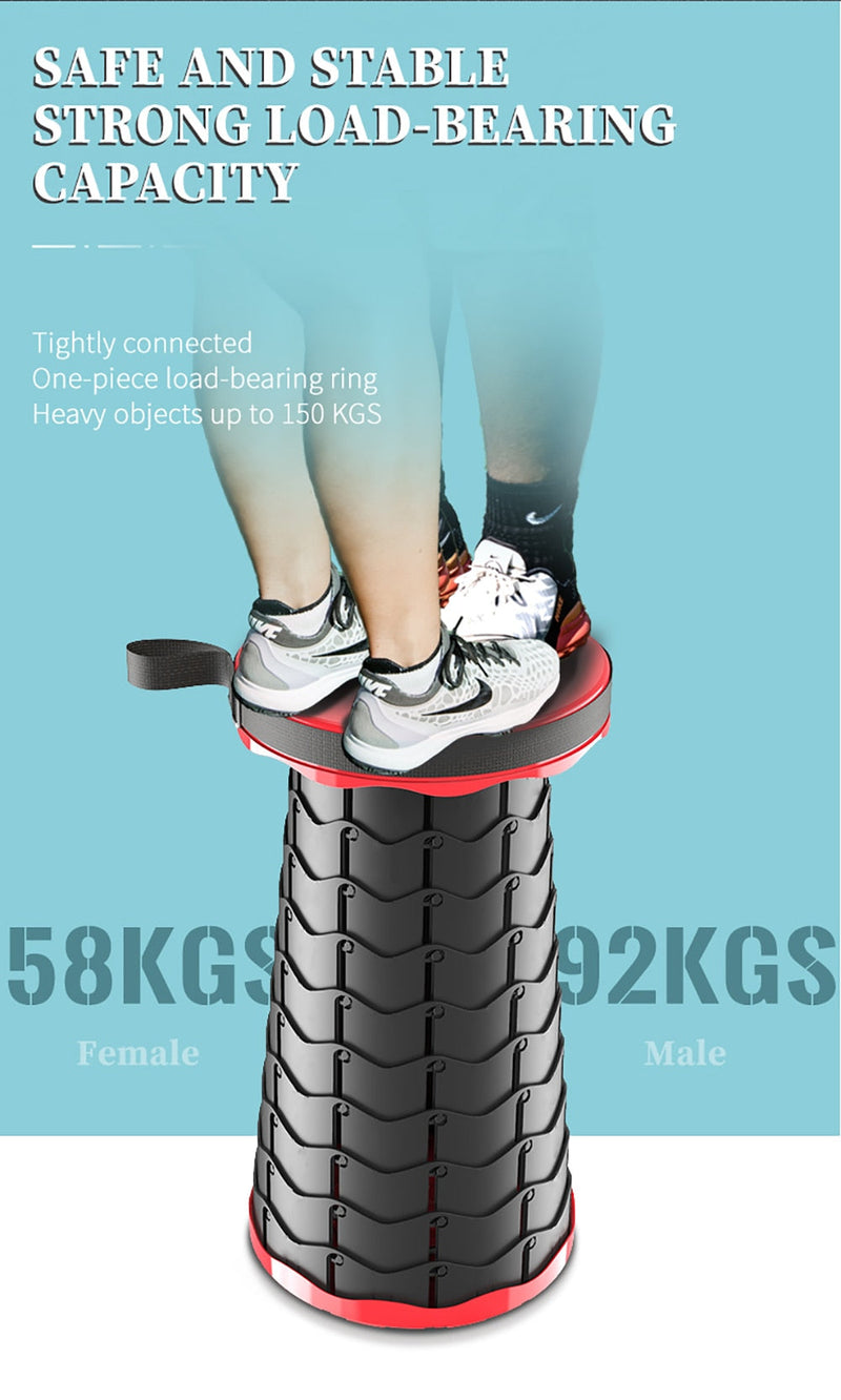 FOLDABLE RETRACTABLE TRAVEL HIKING STOOL